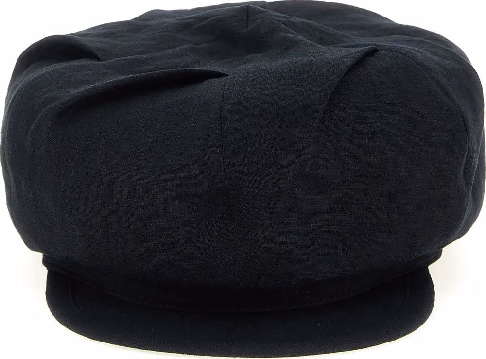 Yohji Yamamoto Black Linen Fatcap Hat