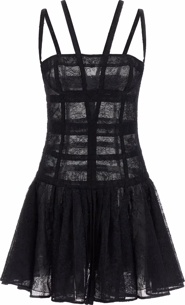 Giovanni Bedin Black Polyamide Short Dress