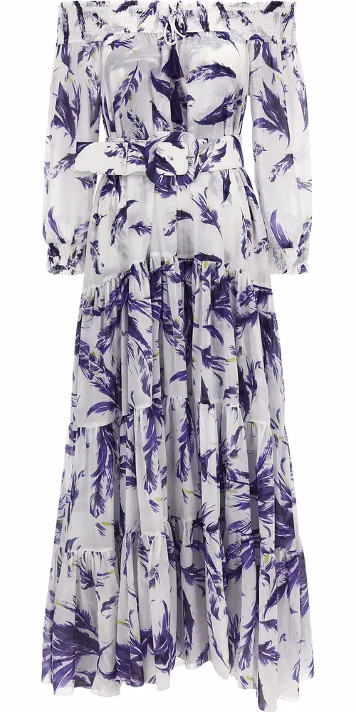 SAMANTHA SUNG Purple Cotton Long Dress