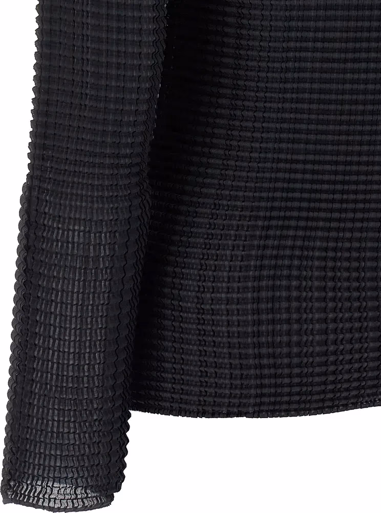 Issey Miyake Black Polyester Cardigan