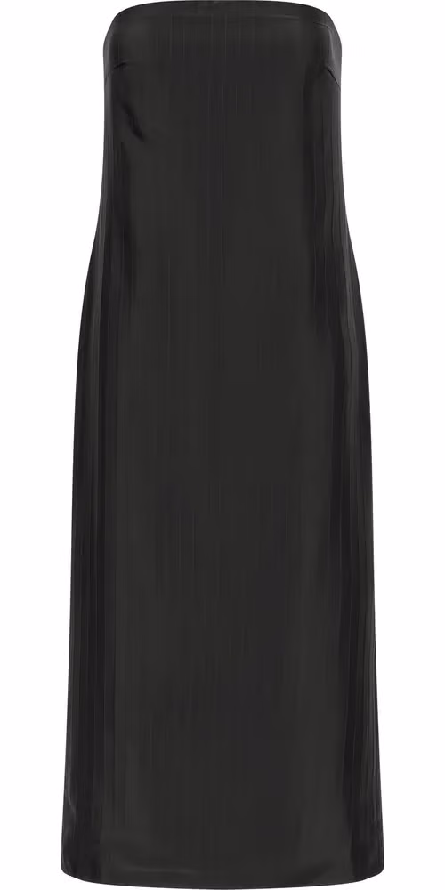 Loulou De Saison Black Viscose Midi Dress