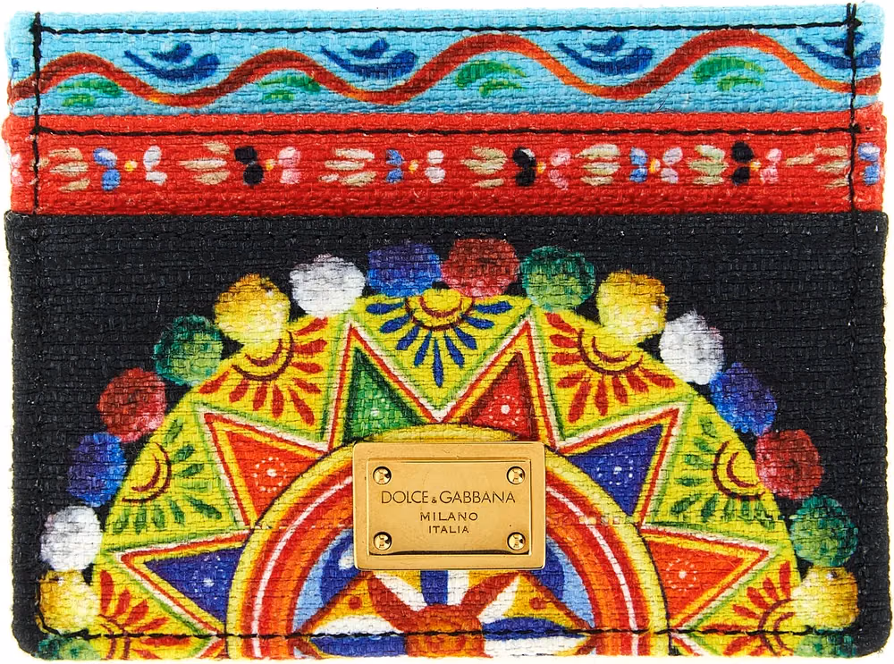 Dolce & Gabbana Multicolor Cotton Cardholder