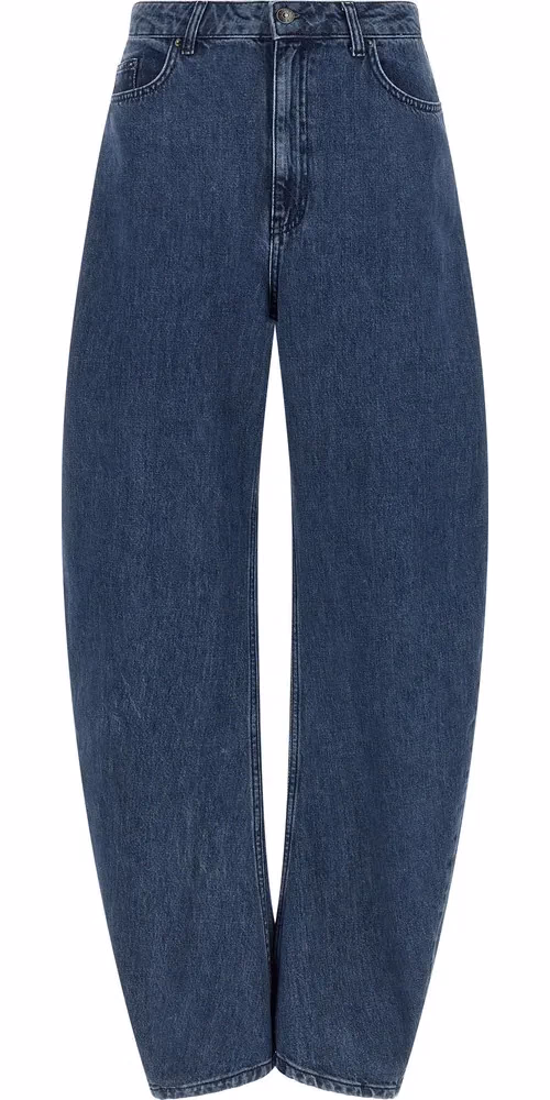 ROTATE BIRGER CHRISTENSEN Blue Organic Cotton Relaxed Fit Jeans