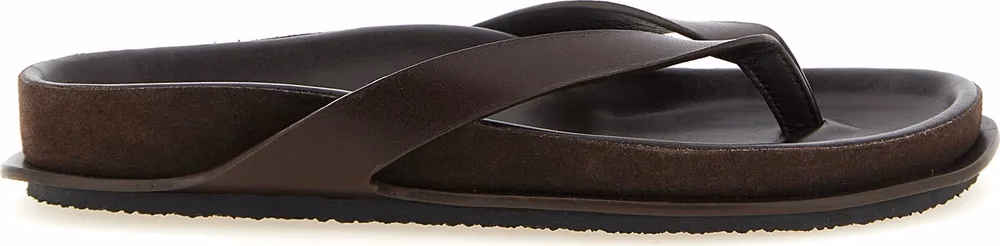 Jacquemus Brown Cowhide Slides