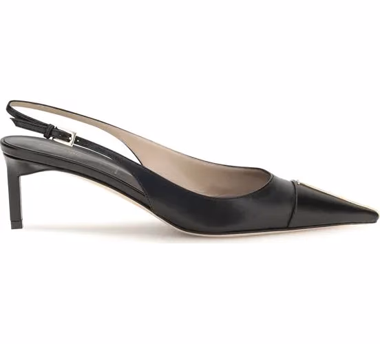 Tom Ford Black Calf Leather Bos Taurus Mid Heel Pumps