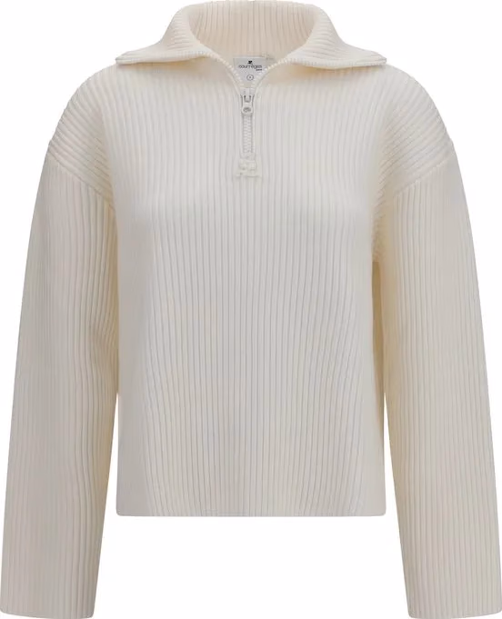 Courrèges White Wool Oves Aries Sweatshirt