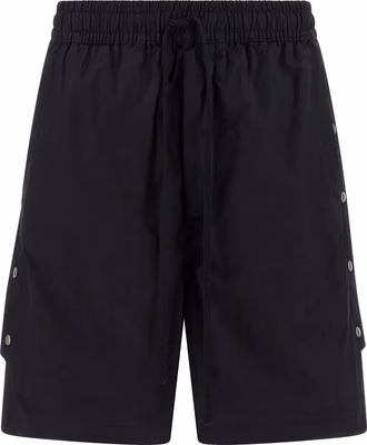 Black Cotton Bermuda Shorts