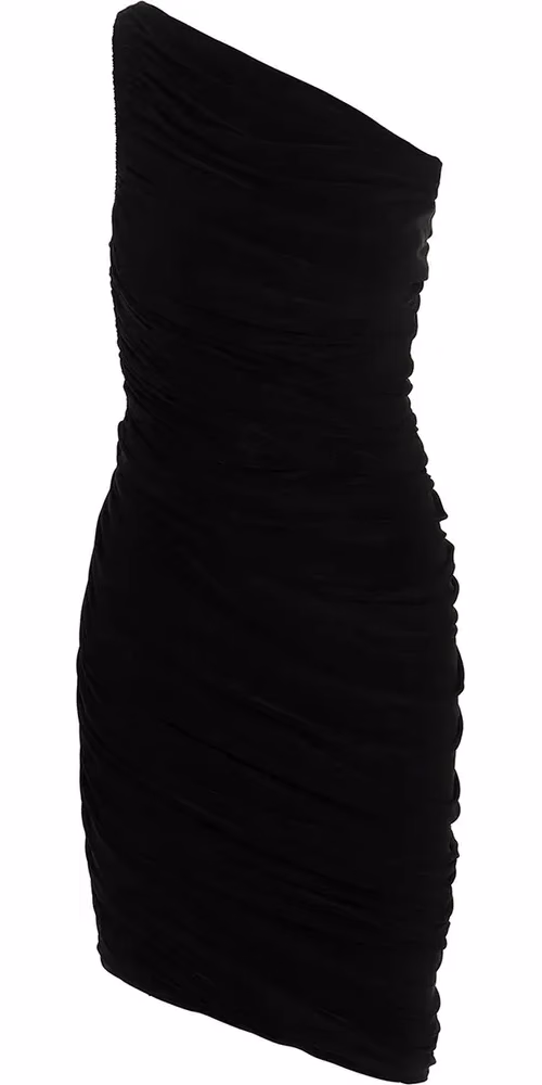 Norma Kamali Black Polyester Short Dress