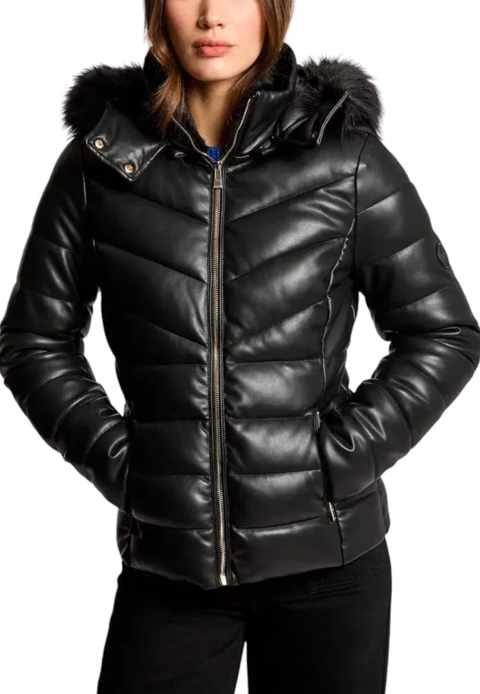 Morgan De Toi Black Polyethylene Full-Length Jacket