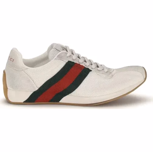 Gucci White Polyester Athletic Sneakers