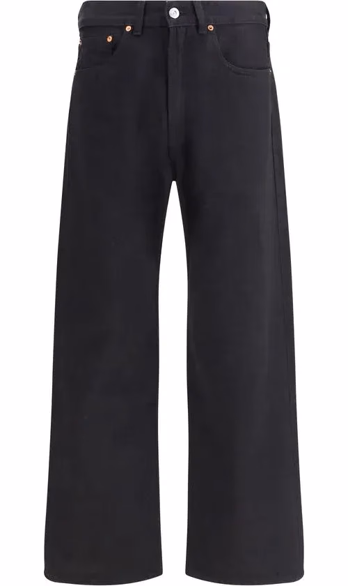 Our Legacy Black Cotton Straight-Leg Jeans