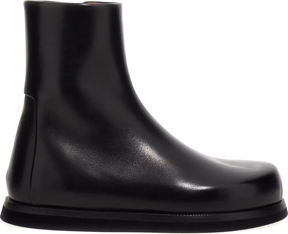 Marsell Black Calfskin Ankle Boots