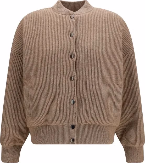 Brunello Cucinelli Beige Cashmere Bomber