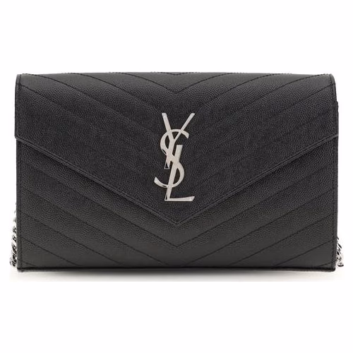 Saint Laurent Black Calf Leather Bos Taurus Wallet