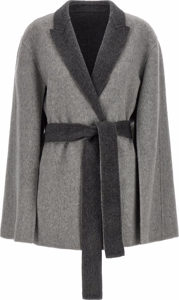 Alberta Ferretti Gray Wool Cardigan