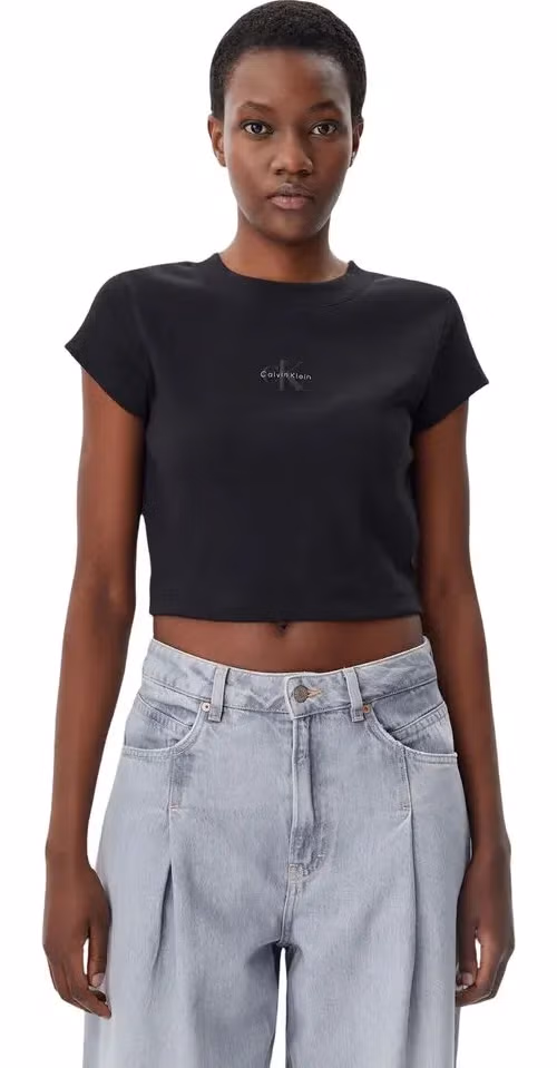 Calvin Klein Jeans Black Cotton T-Shirt