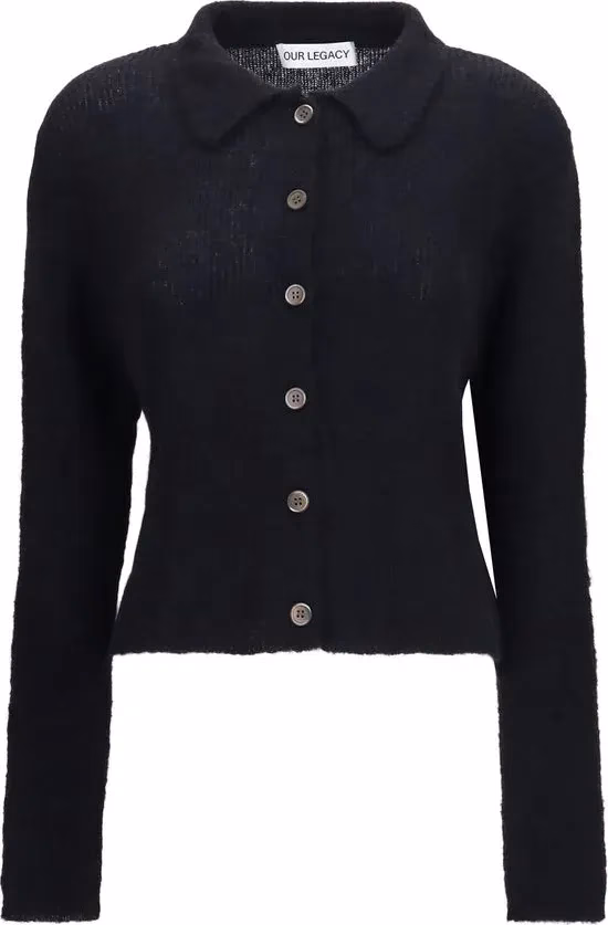 Our Legacy Black Alpaca Vicugna Pacos Cardigan