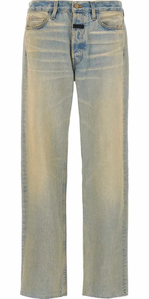 Fear Of God Blue Cotton Straight-Leg Jeans
