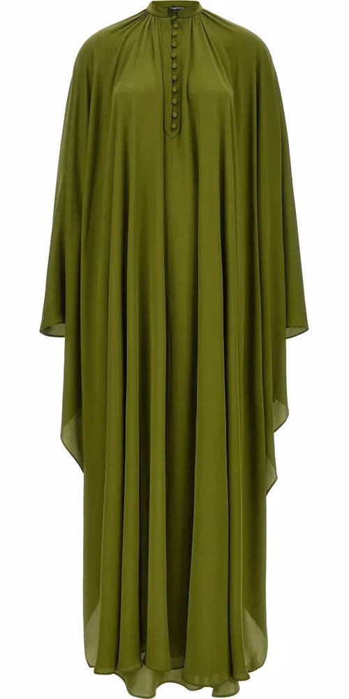 Tom Ford Bicolor Silk Long Dress
