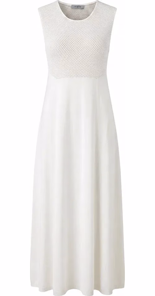 Malo White Silk Women Dress