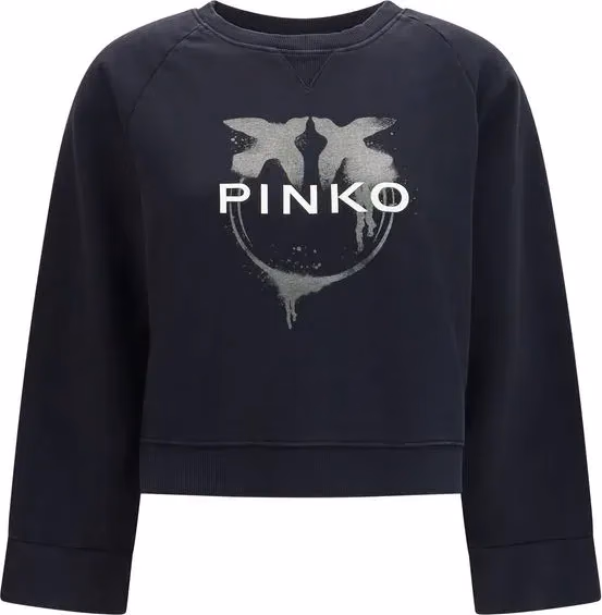 PINKO Black Cotton Sweatshirt