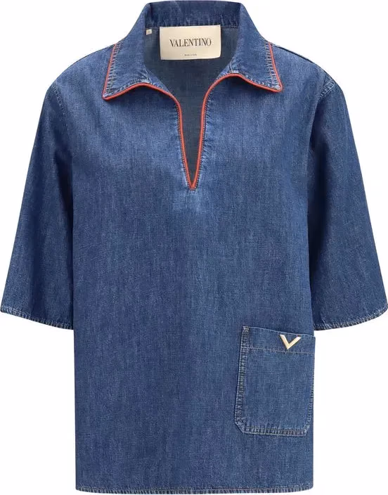 Valentino Garavani Blue Denim Shirt