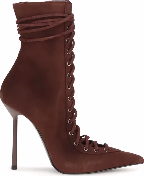 LE SILLA Bordeaux Calf Leather Bos Taurus Lace-Up Boots