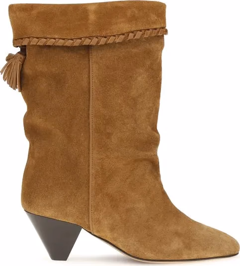 Isabel Marant Brown Calf Leather Bos Taurus Flat Boots