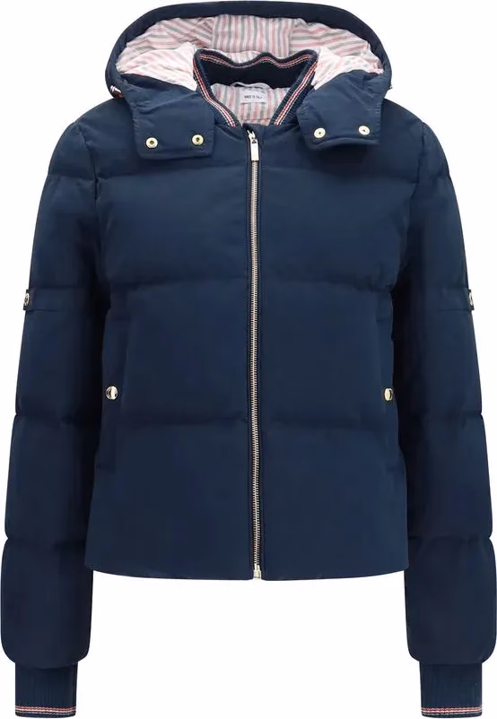 Thom Browne Blue Cotton Full-Length Jacket