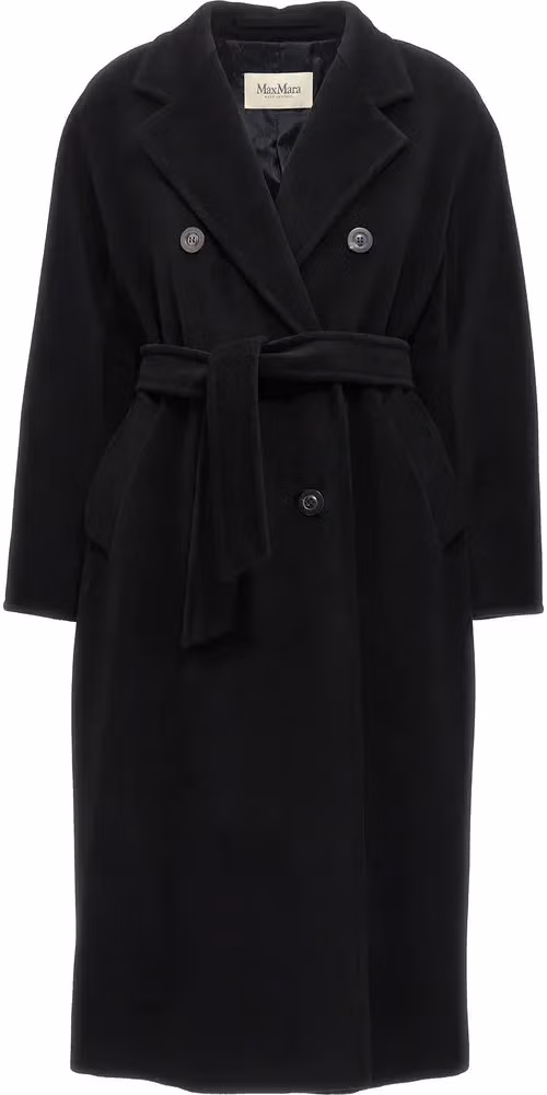 Max Mara Black Virgin Wool Coat