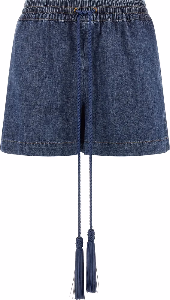 Valentino Garavani Blue Cotton Bermuda Shorts