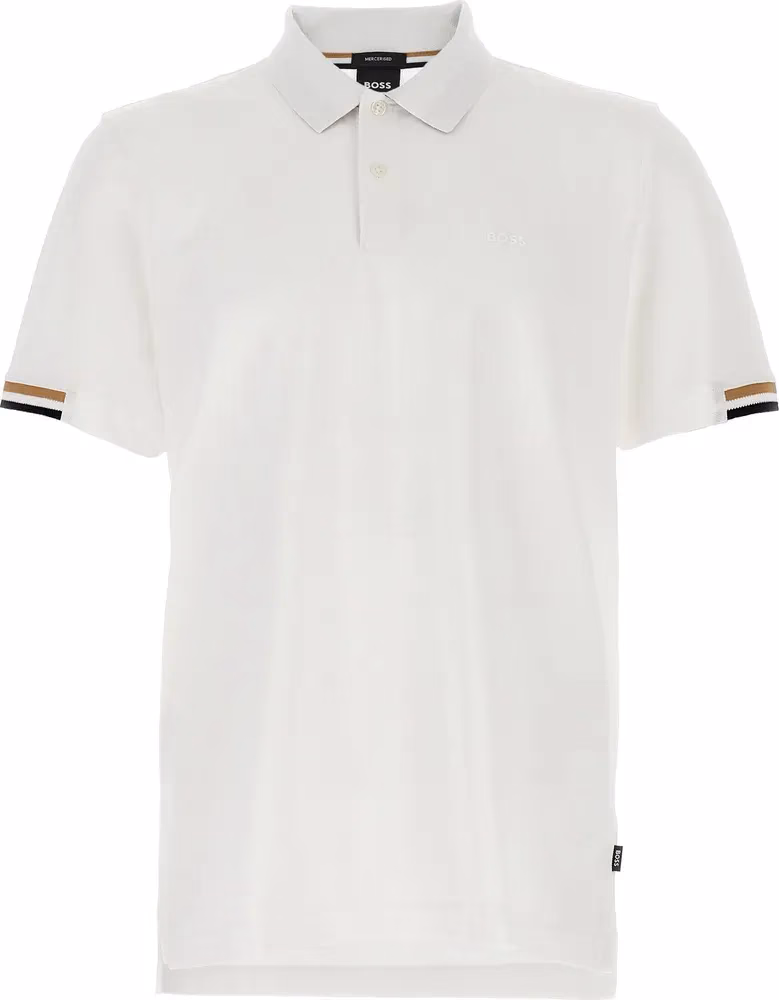 Hugo Boss White Cotton Polo Shirt