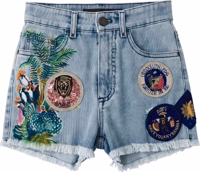 Mr&Mrs Italy Blue Cotton Women's Short
