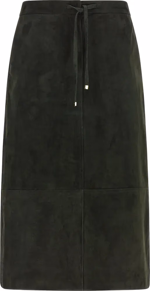 'S Max Mara Bicolor Lamb Leather Midi Skirt