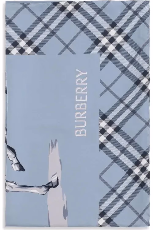 Burberry Blue Silk Scarf