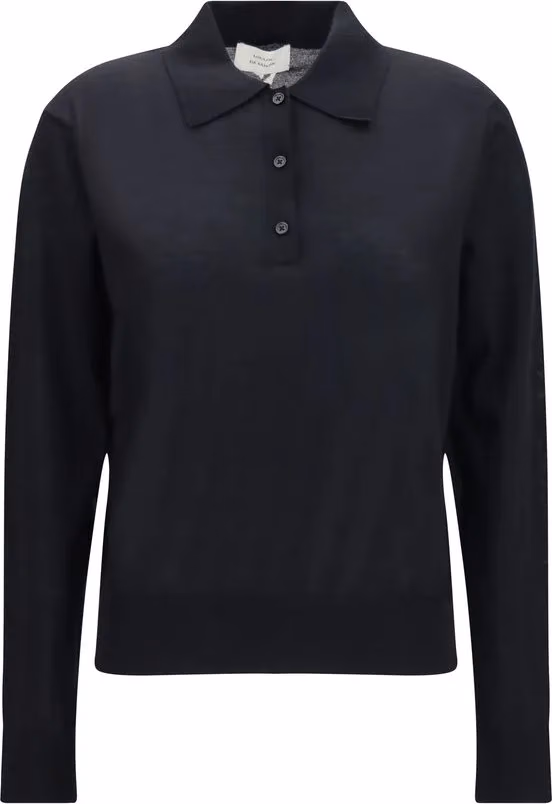 Loulou De Saison Black Cashmere Dress Shirt