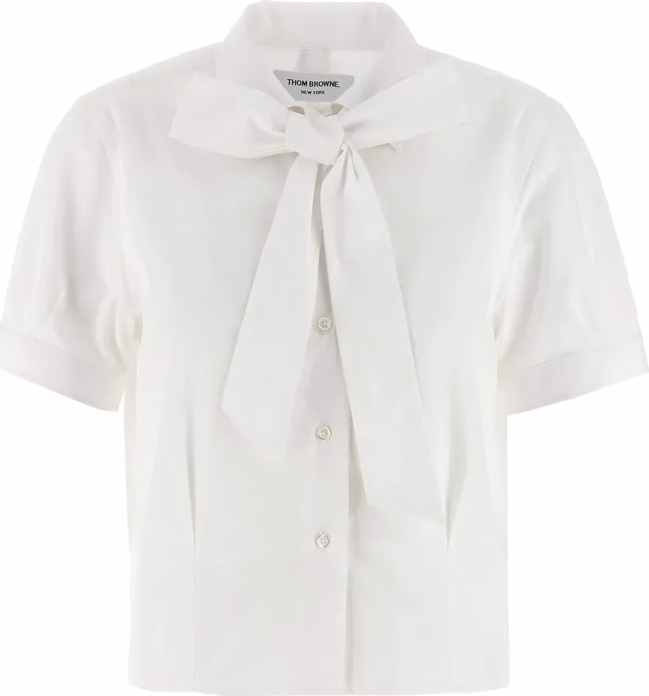 Thom Browne White Cotton Blouse