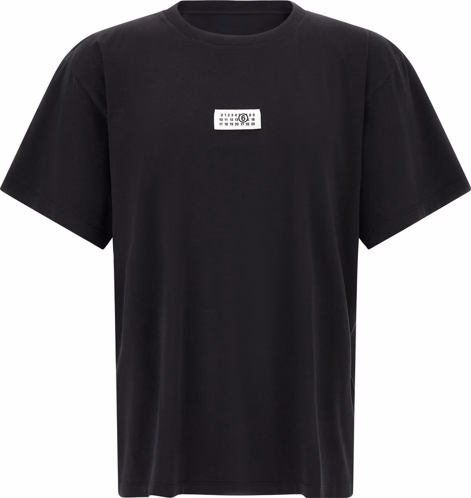 MM6 Maison Margiela Black Cotton T-Shirt
