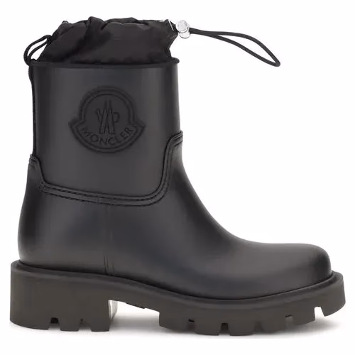 Moncler Black Pvc Rain Boots