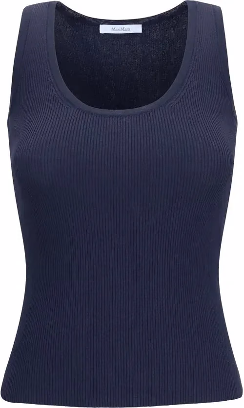 Max Mara Blue Viscose Tank Tops