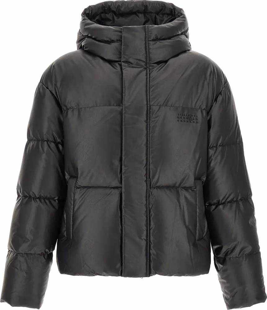 MM6 Maison Margiela Black Polyester Full-Length Jacket