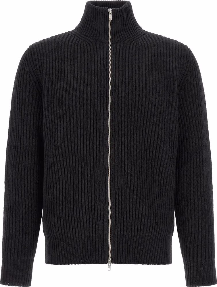 MM6 Maison Margiela Black Wool Full-Length Jacket