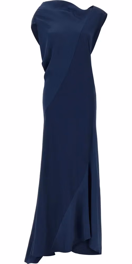 Alberta Ferretti Blue Viscose Long Dress