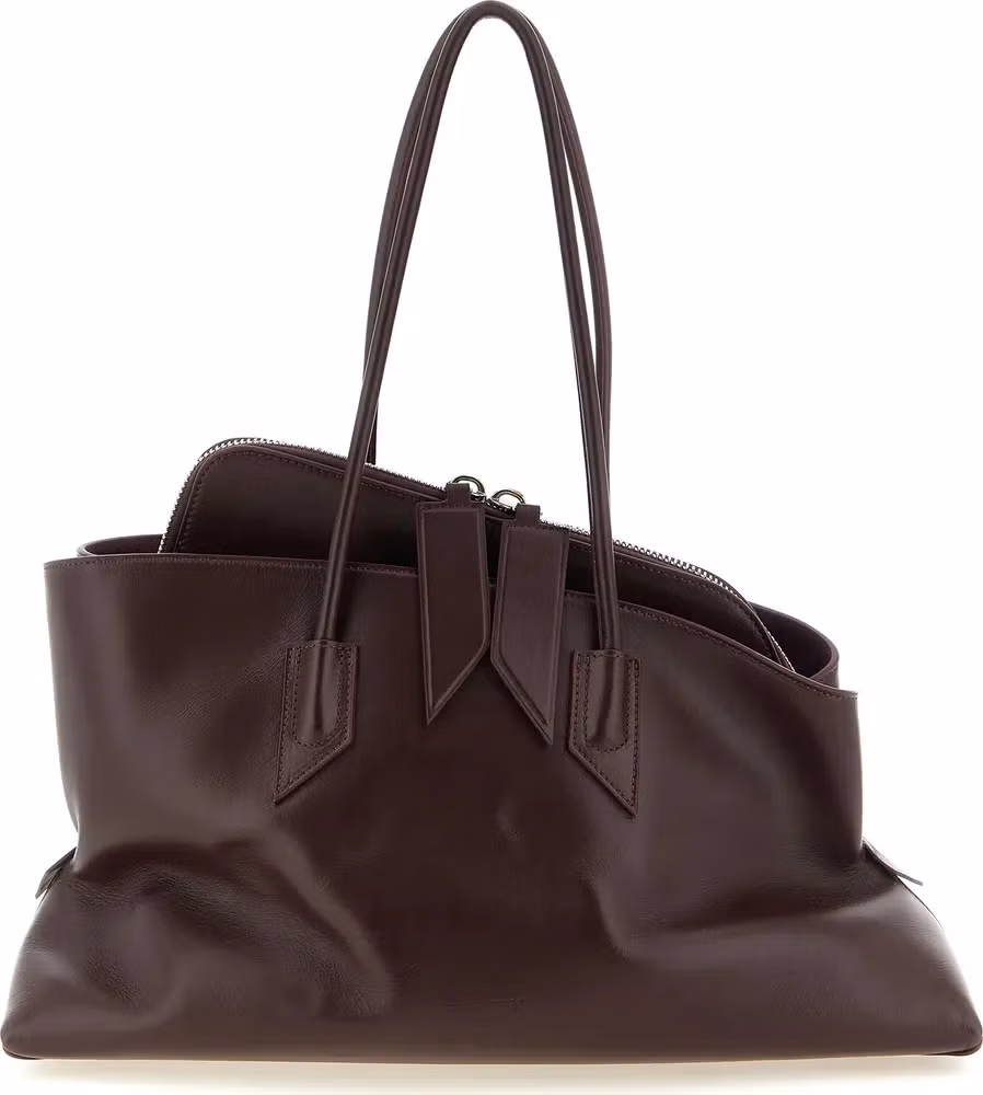 The Attico Purple Bovine Leather Shoulder Bag