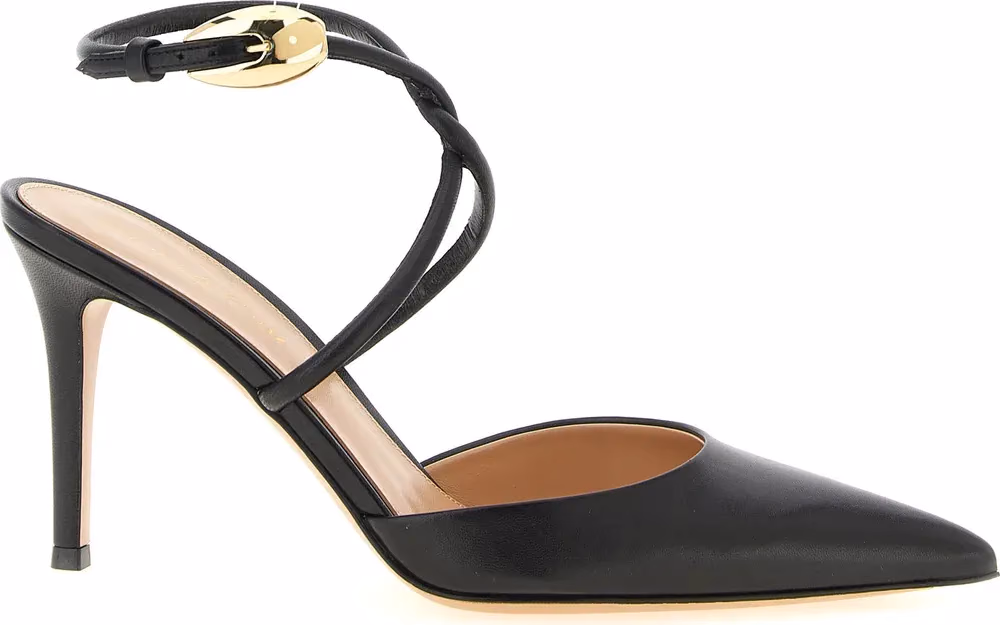 Gianvito Rossi Black Lamb Leather High Heel Pumps