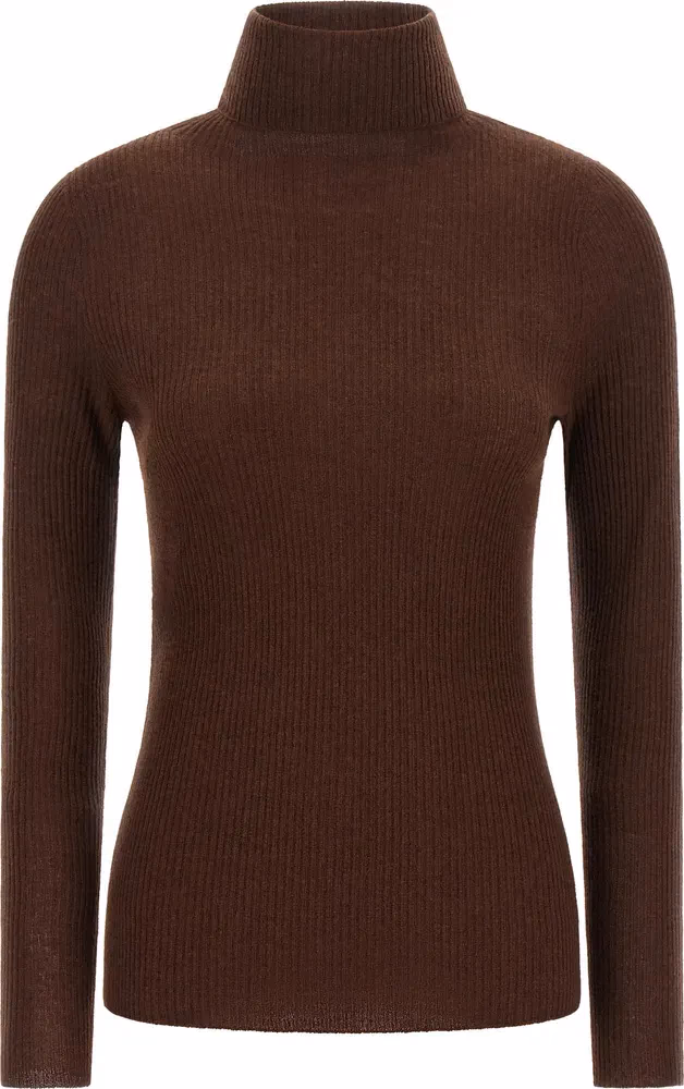 Fabiana Filippi Brown Virgin Wool Cardigan