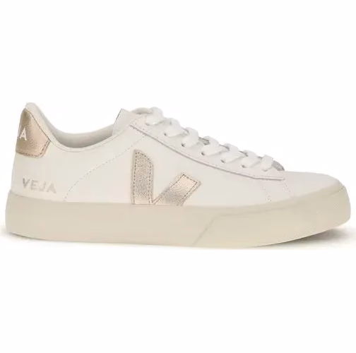 Veja White Calf Leather Bos Taurus Low Top Sneakers