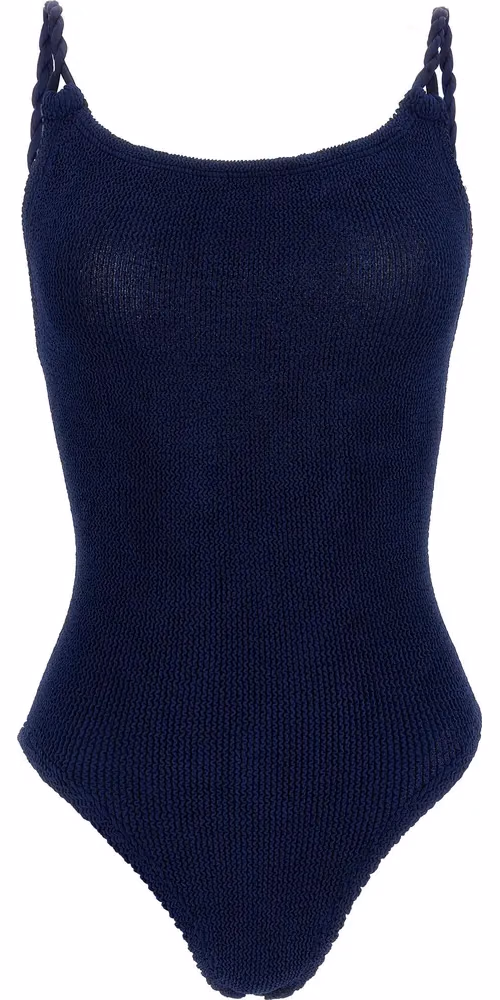 Hunza G Blue Polyamide One-Piece Swimsuit