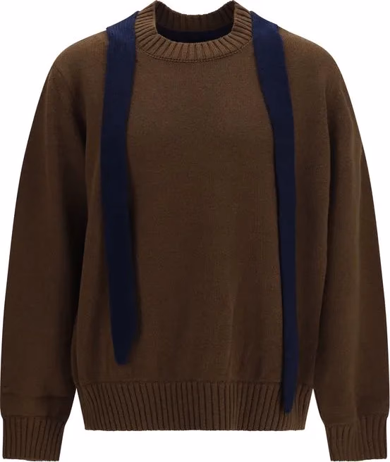 Sacai Brown Wool Oves Aries Sweatshirt