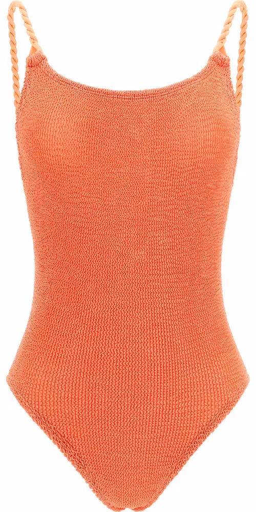 Hunza G Orange Polyamide One-Piece Swimsuit